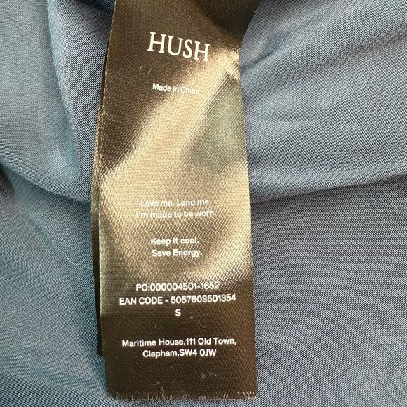 HUSH Madden Mini Slip Dress Size S Blue Minimalist Classic - Picture 5 of 16